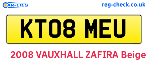 KT08MEU are the vehicle registration plates.