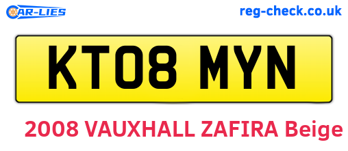 KT08MYN are the vehicle registration plates.