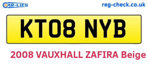 KT08NYB are the vehicle registration plates.