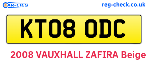 KT08ODC are the vehicle registration plates.