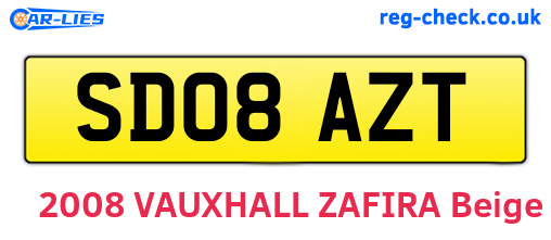SD08AZT are the vehicle registration plates.