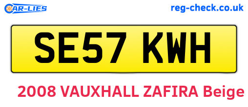 SE57KWH are the vehicle registration plates.