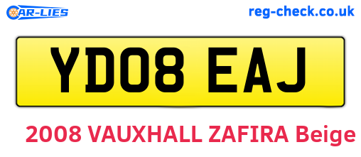 YD08EAJ are the vehicle registration plates.