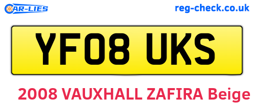 YF08UKS are the vehicle registration plates.