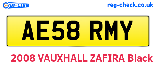 AE58RMY are the vehicle registration plates.