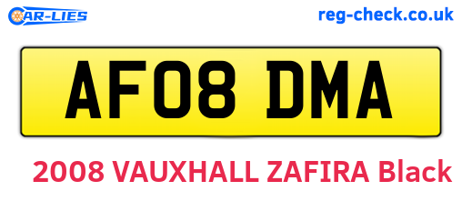 AF08DMA are the vehicle registration plates.