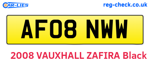 AF08NWW are the vehicle registration plates.