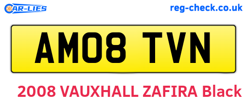 AM08TVN are the vehicle registration plates.