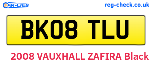 BK08TLU are the vehicle registration plates.