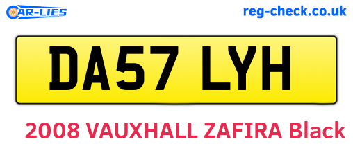 DA57LYH are the vehicle registration plates.