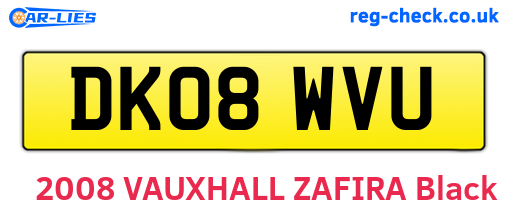 DK08WVU are the vehicle registration plates.
