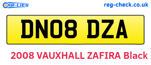 DN08DZA are the vehicle registration plates.