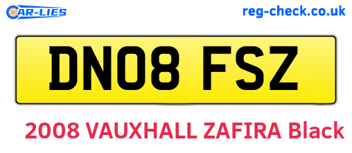 DN08FSZ are the vehicle registration plates.
