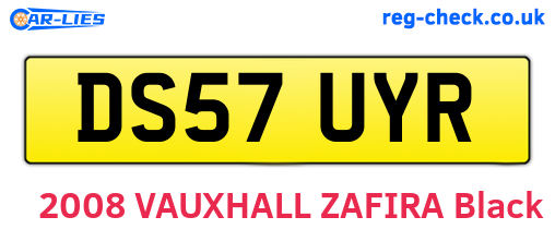 DS57UYR are the vehicle registration plates.