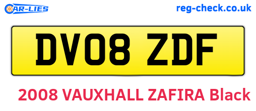 DV08ZDF are the vehicle registration plates.
