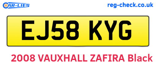 EJ58KYG are the vehicle registration plates.