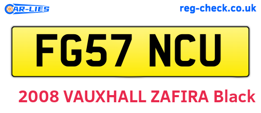 FG57NCU are the vehicle registration plates.