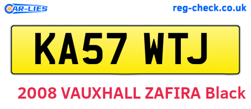 KA57WTJ are the vehicle registration plates.