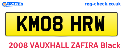 KM08HRW are the vehicle registration plates.