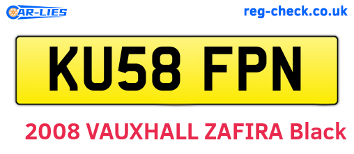 KU58FPN are the vehicle registration plates.