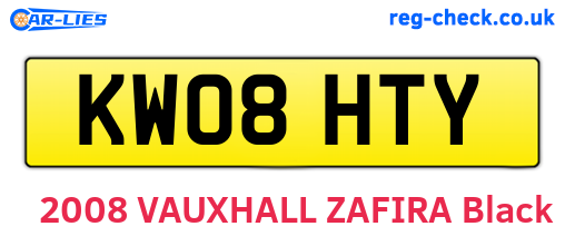 KW08HTY are the vehicle registration plates.