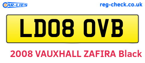 LD08OVB are the vehicle registration plates.