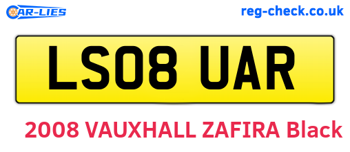 LS08UAR are the vehicle registration plates.
