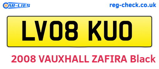 LV08KUO are the vehicle registration plates.