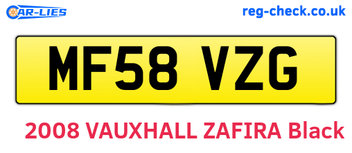 MF58VZG are the vehicle registration plates.