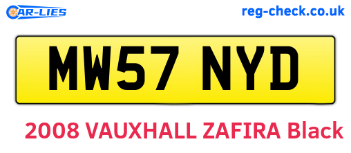MW57NYD are the vehicle registration plates.