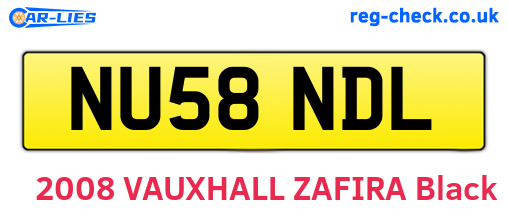 NU58NDL are the vehicle registration plates.