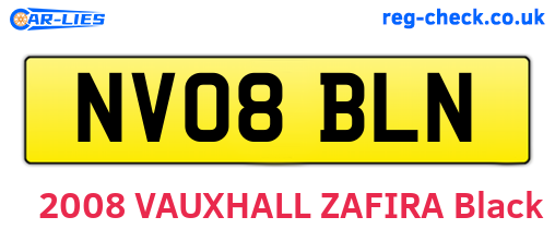NV08BLN are the vehicle registration plates.