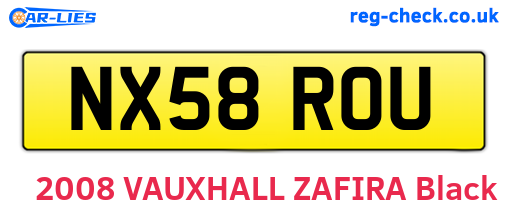 NX58ROU are the vehicle registration plates.
