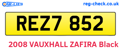 REZ7852 are the vehicle registration plates.