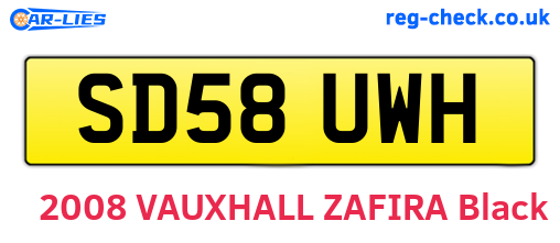 SD58UWH are the vehicle registration plates.