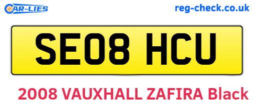 SE08HCU are the vehicle registration plates.