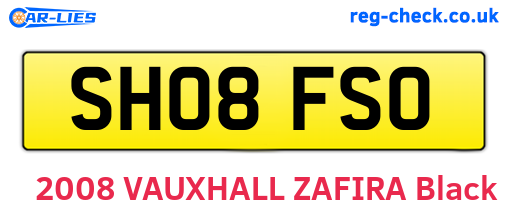 SH08FSO are the vehicle registration plates.
