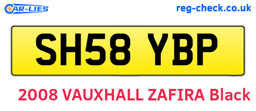 SH58YBP are the vehicle registration plates.