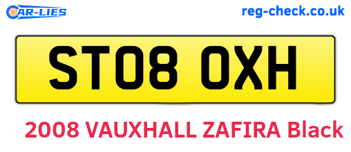 ST08OXH are the vehicle registration plates.