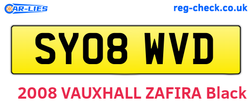 SY08WVD are the vehicle registration plates.