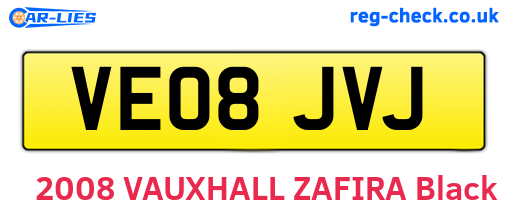 VE08JVJ are the vehicle registration plates.