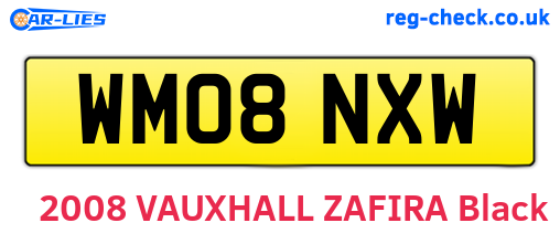 WM08NXW are the vehicle registration plates.