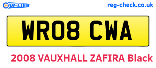 WR08CWA are the vehicle registration plates.