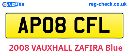 AP08CFL are the vehicle registration plates.