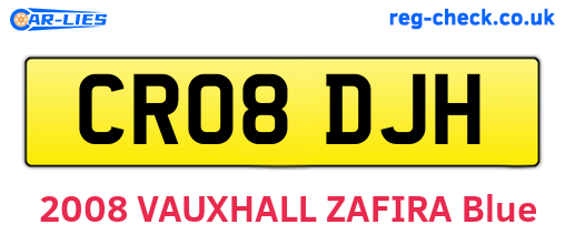 CR08DJH are the vehicle registration plates.