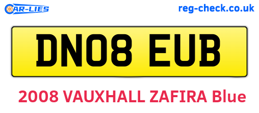 DN08EUB are the vehicle registration plates.