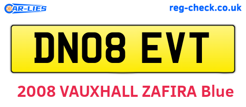 DN08EVT are the vehicle registration plates.