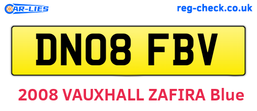 DN08FBV are the vehicle registration plates.
