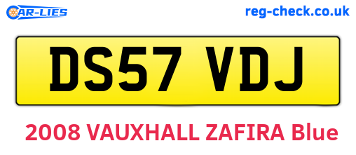 DS57VDJ are the vehicle registration plates.
