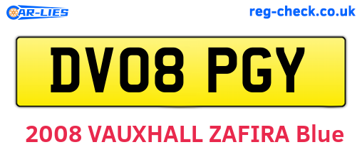 DV08PGY are the vehicle registration plates.